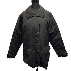 Bromley Sport Down Feather Black Coat Hooded Jacket Women Size M Front Pockets